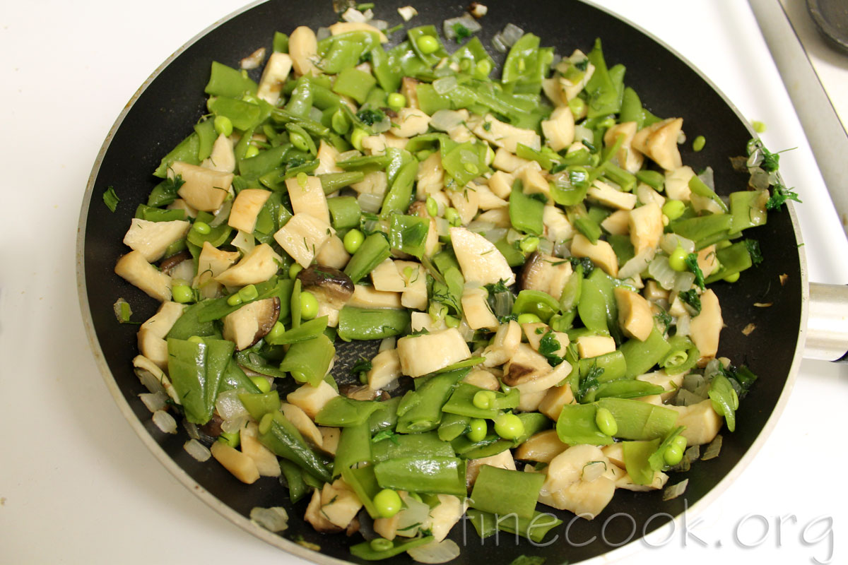 Макароны с горошком и грибами Макароны с горошком и грибами