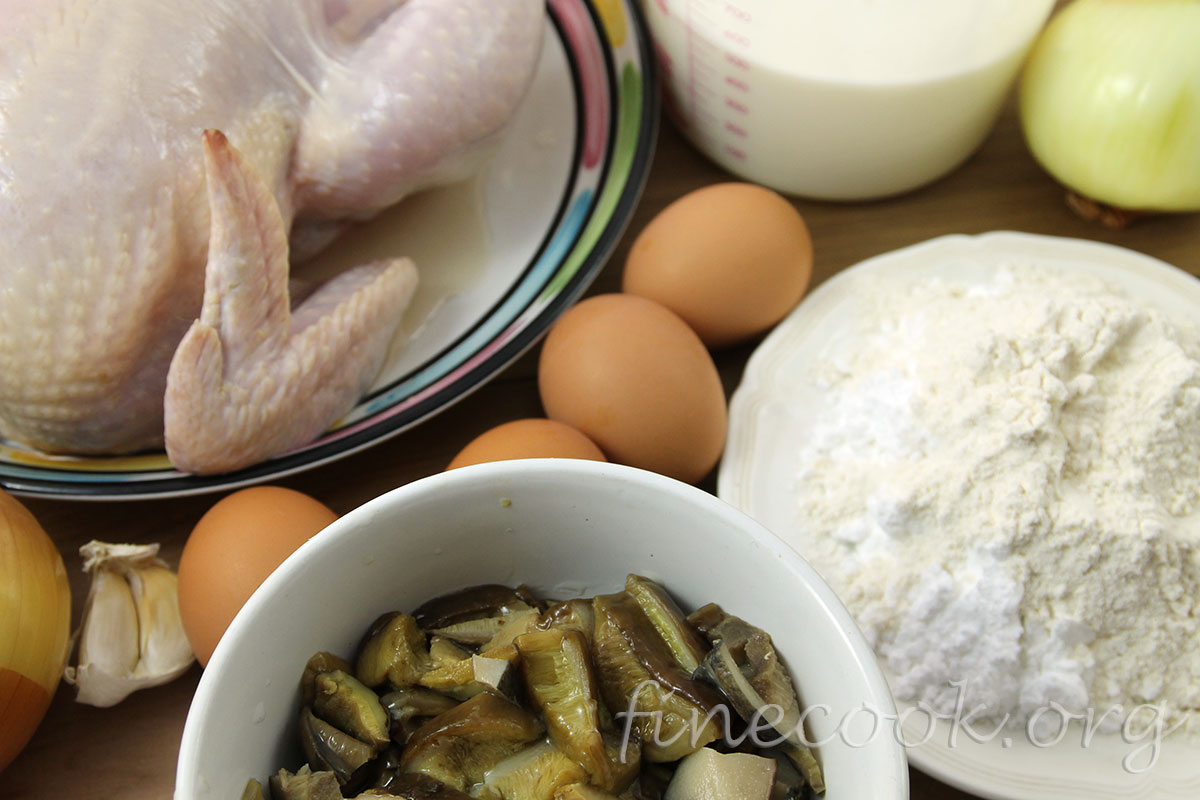 Курица фаршированная блинами Курица фаршированная блинами