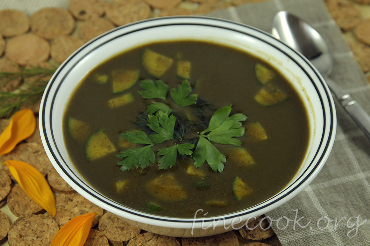 Холодные зелёные щи